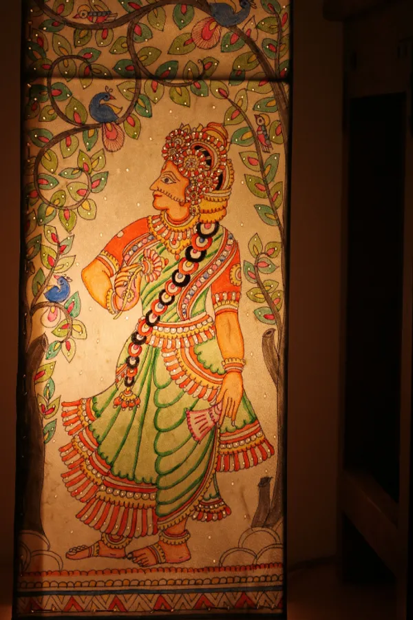 Parchment_Leather_Radha_Krishna_Hand-Painted_Square_Floor_Lamp