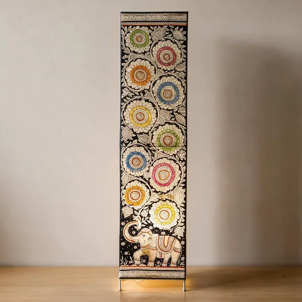 Parchment_Leather_Hand-Painted_Elephant_Square_Floor_Lamp