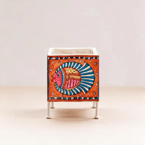 Parchment_Leather_Kathputli_Square_Tea_Light_Holder