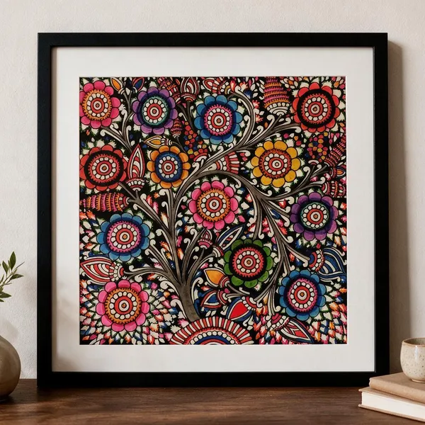 Parchment_Leather_Tholu_Bommalata_Tree_Of_Life_Wall_Art