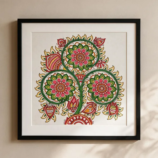 Parchment_Leather_Tholu_Bommalata_Tree_Of_Life_Wall_Art
