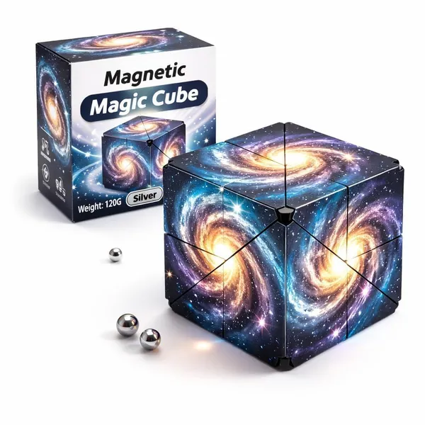 Galaxy_Print_Magnetic_Magic_Cube_Puzzle
