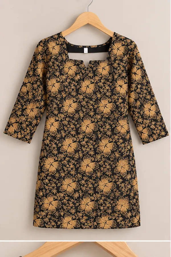 Black_Cotton_Straight_Floral_Print_Kurta_For_Women