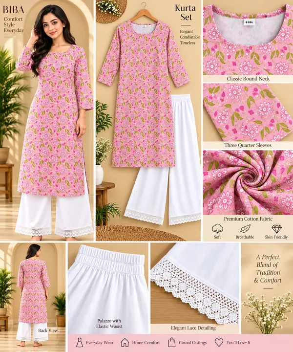 Pink_Cotton_Floral_Print_Straight_Kurta_Palazzo_Set_For_Women