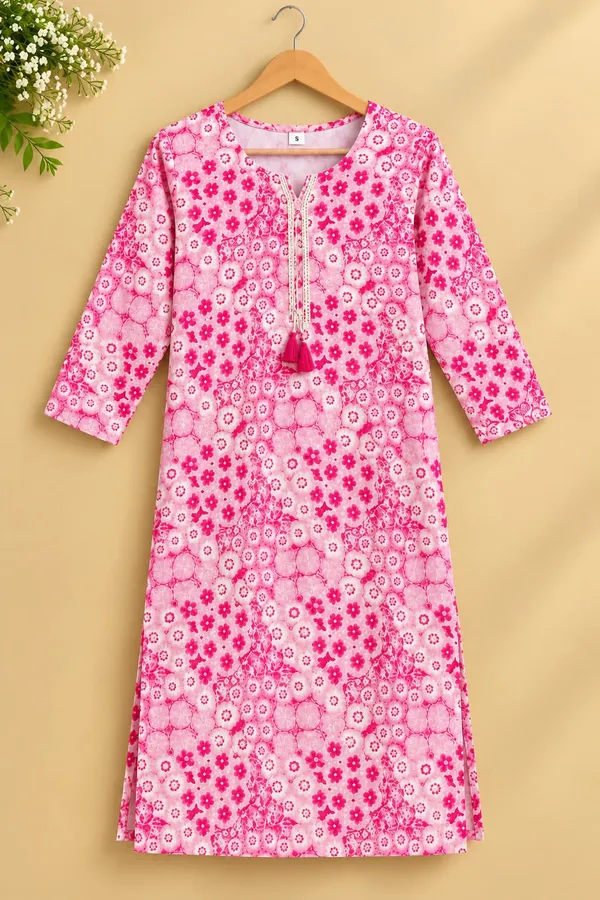 Pink_Cotton_Floral_Print_Straight_Kurta_For_Women