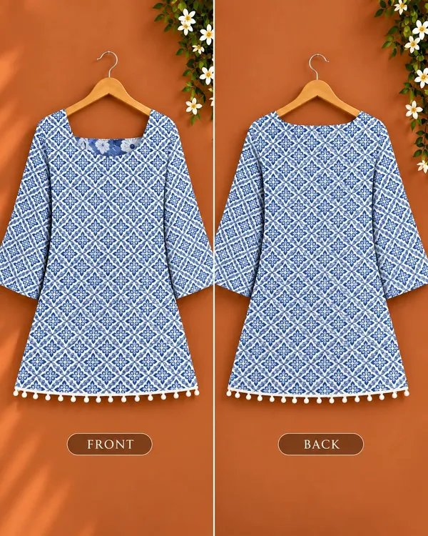 Blue_Cotton_A-Line_Geometric_Print_Kurta_For_Women