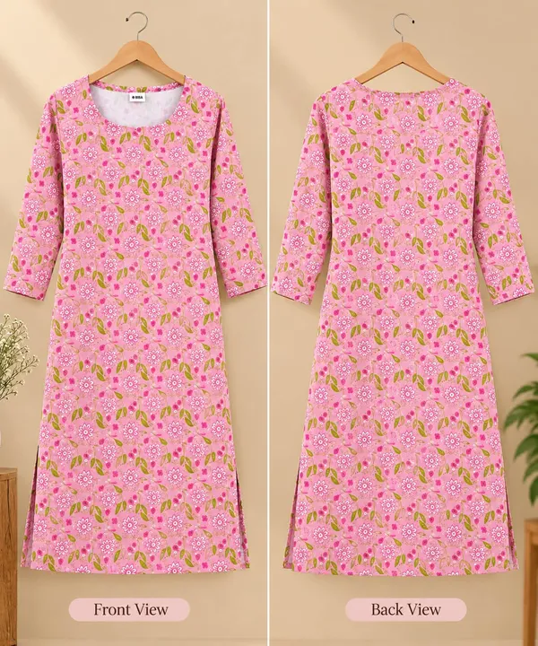 Pink_Cotton_Floral_Print_Straight_Kurta_For_Women