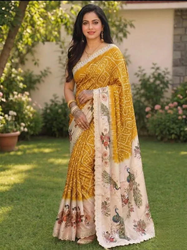 Mustard_Printed_Saree_For_Women