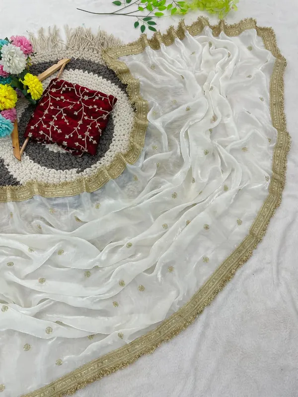 White_Sheer_Embellished_Saree_For_Women