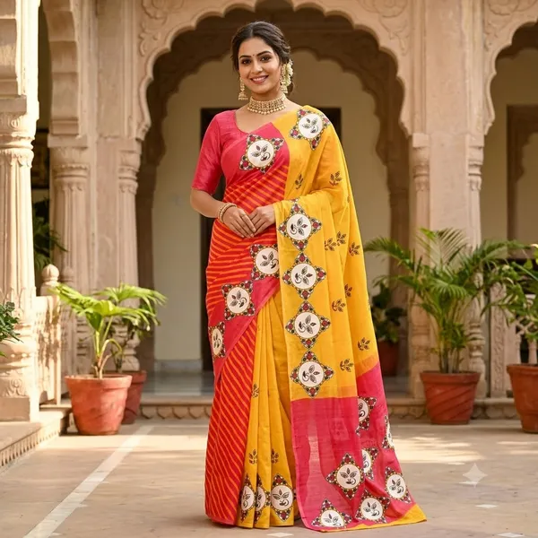 Multicolor_Printed_Ethnic_Saree_For_Women