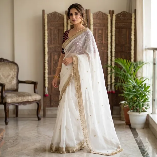 White_Sheer_Embellished_Saree_For_Women