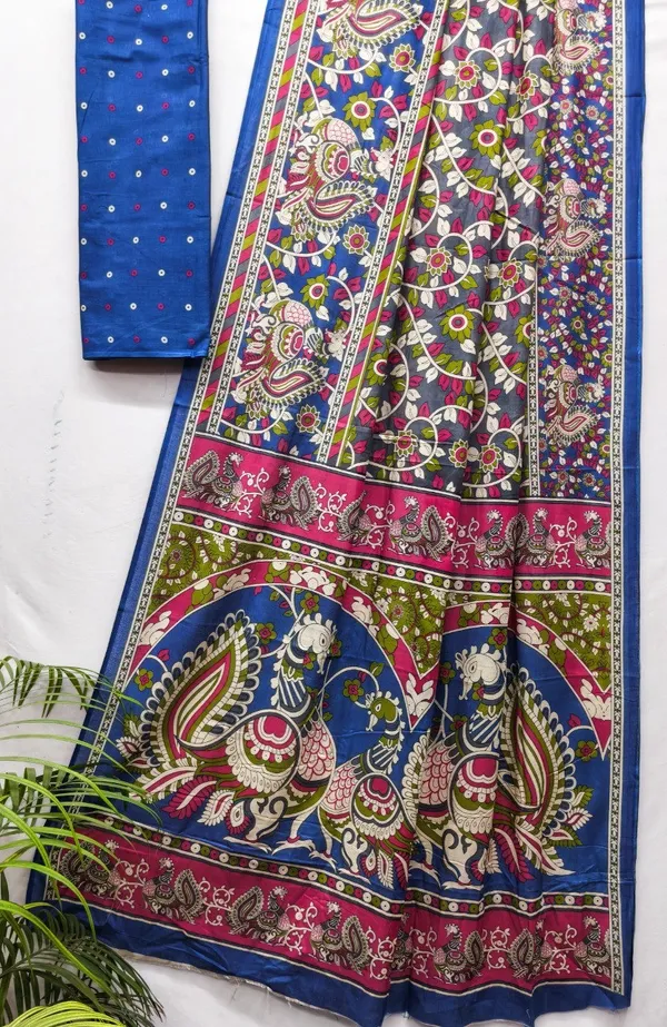 Blue_Printed_Saree_For_Women