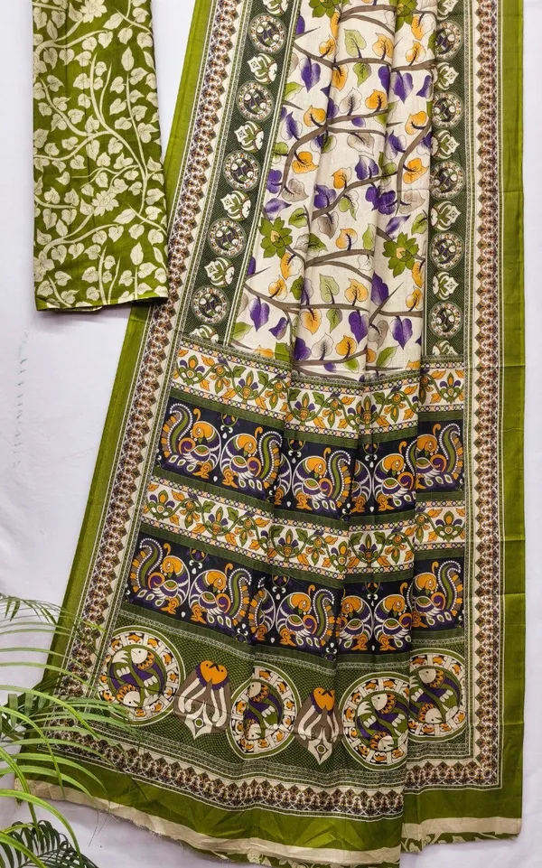 Green_Printed_Saree_For_Women
