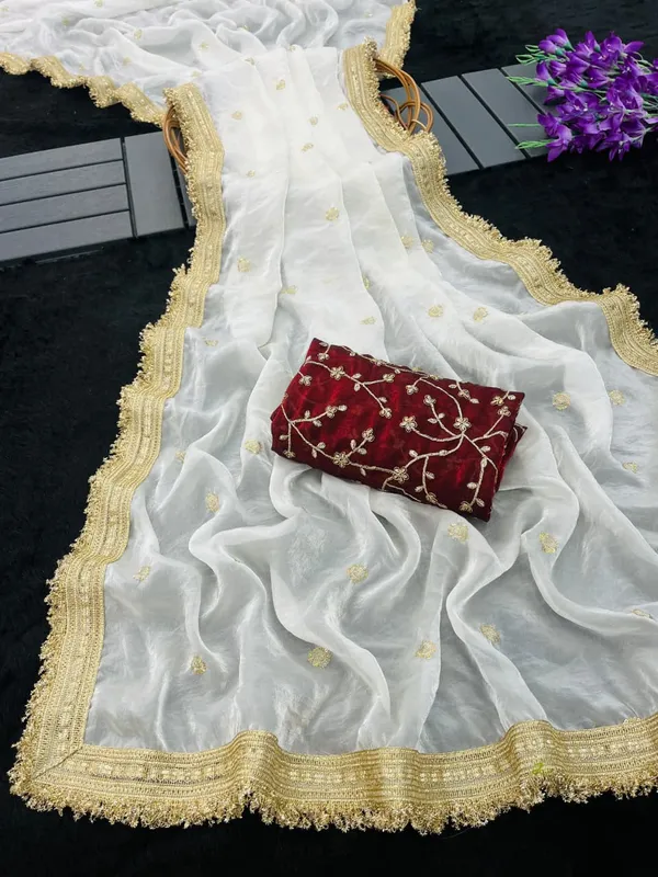 White_Sheer_Embellished_Saree_For_Women