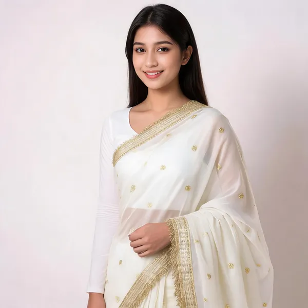 White_Sheer_Embellished_Saree_For_Women