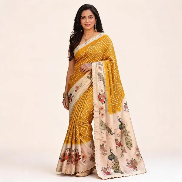 Mustard_Printed_Saree_For_Women