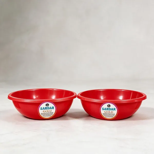 Red_Plastic_Utility_Tub_For_Bathroom_&_Household_Use
