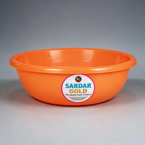 Orange_Plastic_Utility_Tub_For_Bathroom_&_Household_Use