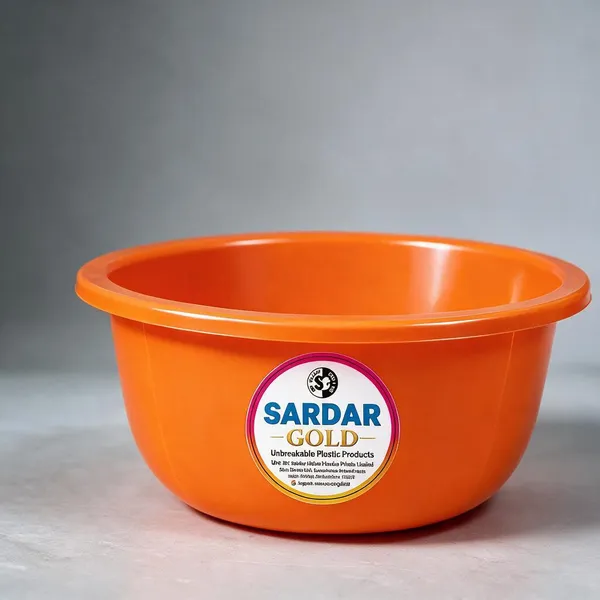 Orange_Plastic_Utility_Tub_For_Household_Use