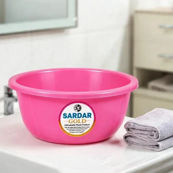 Pink_Plastic_Household_Tub_For_Household_Use