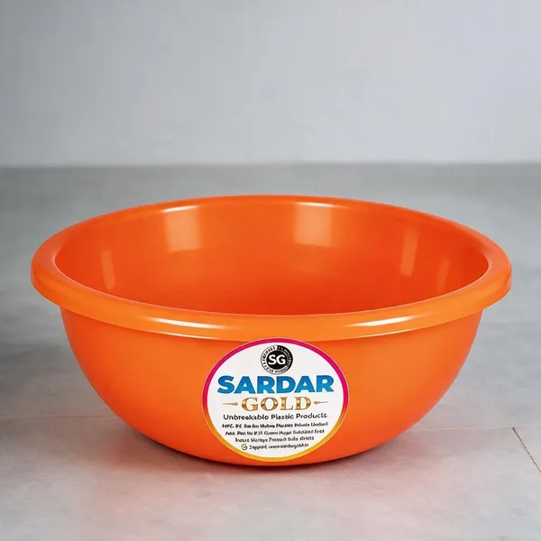 Orange_Plastic_Utility_Tub_For_Bathroom_&_Household_Use