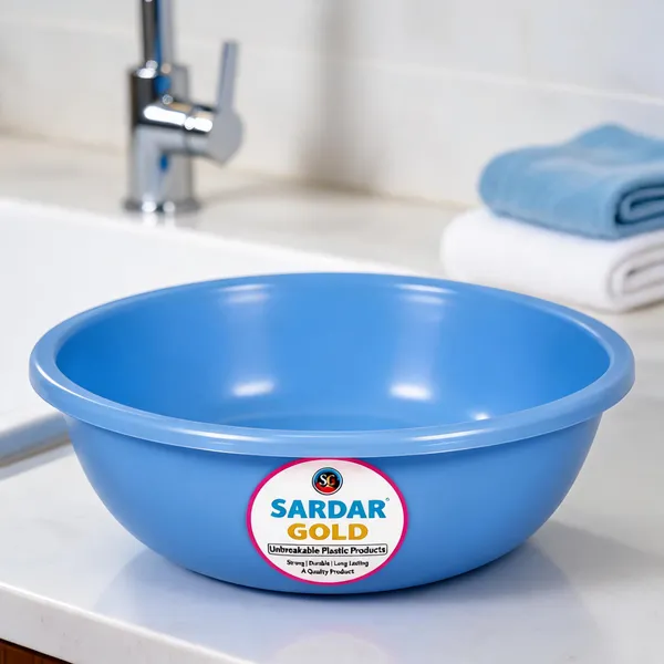 Blue_Plastic_Utility_Tub_For_Bathroom_&_Household_Use