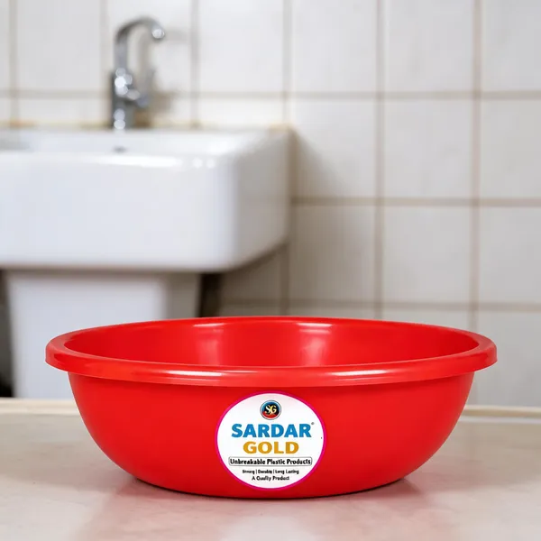 Red_Plastic_Utility_Tub_For_Household_Use