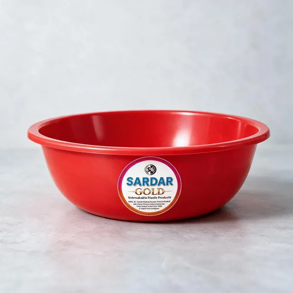 Red_Plastic_Utility_Tub_For_Bathroom_&_Household_Use