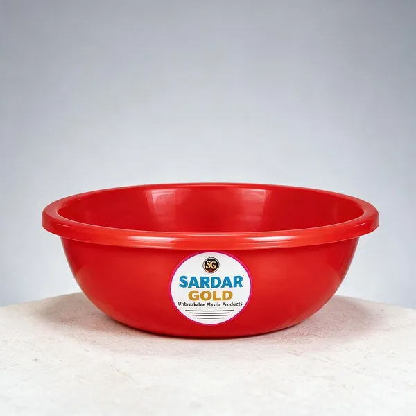 Red_Plastic_Utility_Tub_For_Bathroom_&_Household_Use