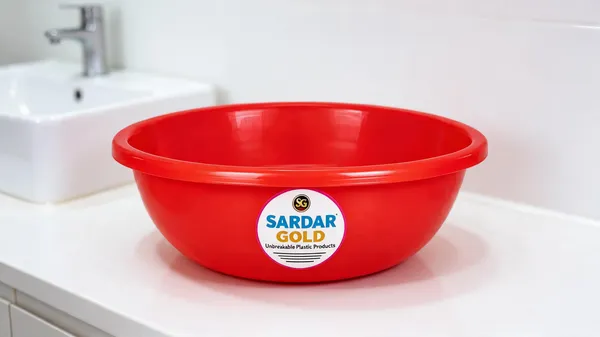 Red_Plastic_Utility_Tub_For_Bathroom_&_Household_Use