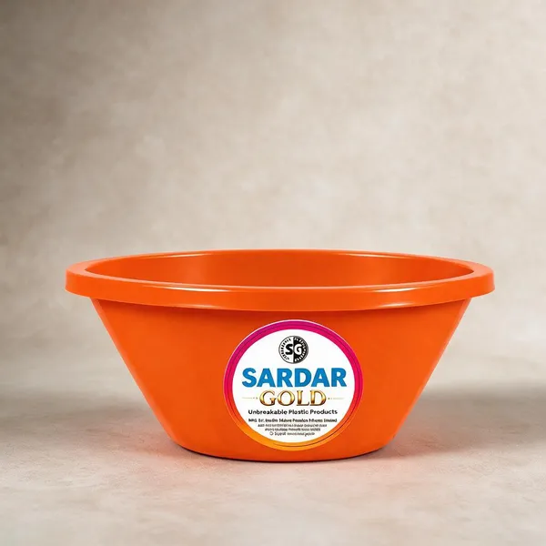 Orange_Plastic_Utility_Tub_For_Household_Use