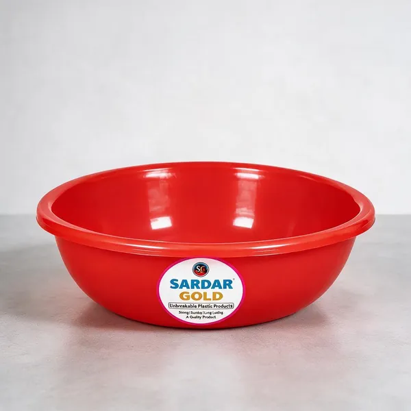 Red_Plastic_Utility_Tub_For_Bathroom_&_Household_Use