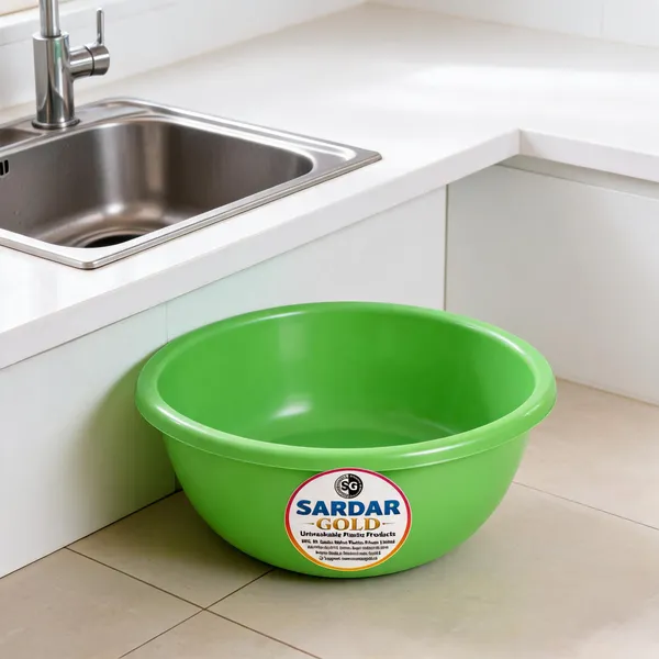 Green_Plastic_Tub_For_Household_Use