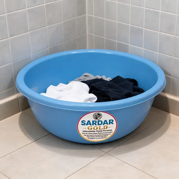 Blue_Plastic_Utility_Tub_For_Bathroom_&_Household_Use