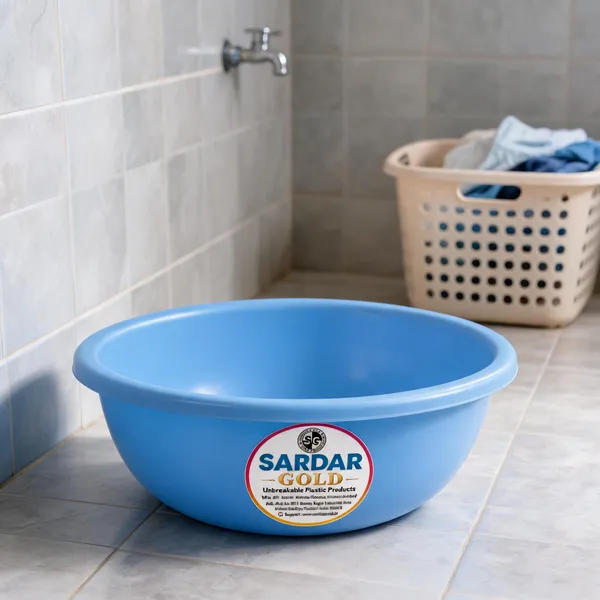 Blue_Plastic_Utility_Tub_For_Bathroom_&_Household_Use
