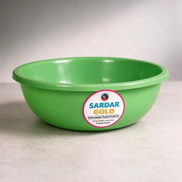 Green_Plastic_Tub_For_Household_Storage