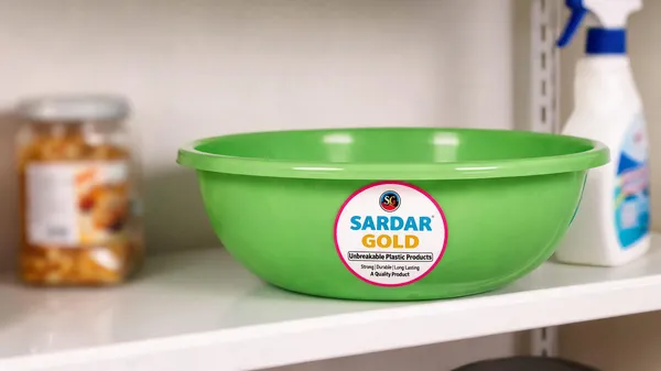 Green_Plastic_Tub_For_Household_Storage