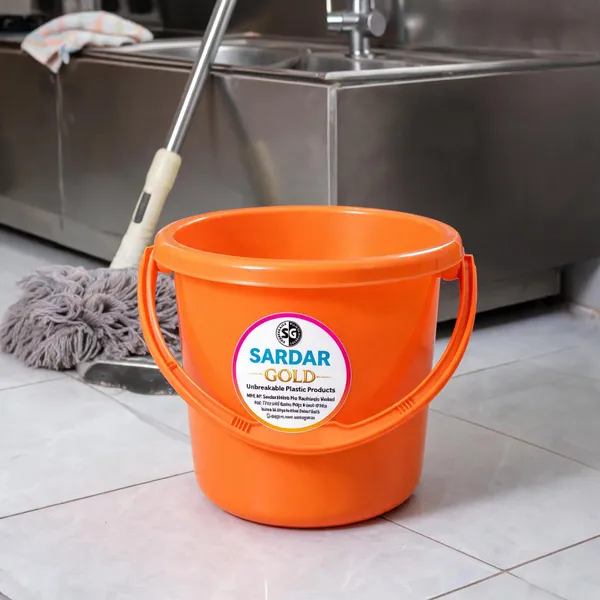 Orange_Plastic_Household_Bucket_For_Household_Use