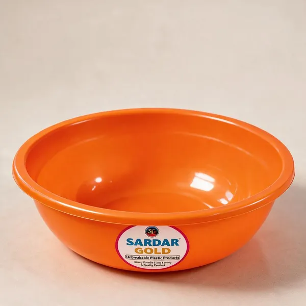 Orange_Plastic_Utility_Tub_For_Household_Use