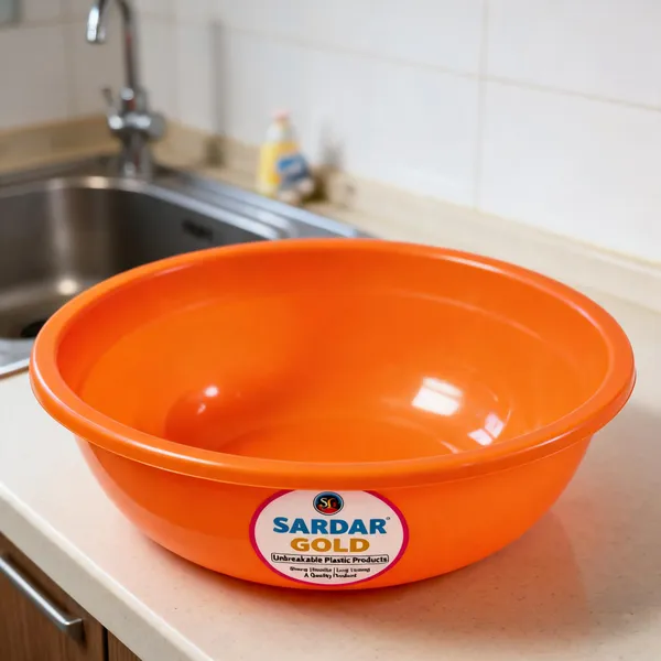 Orange_Plastic_Utility_Tub_For_Household_Use