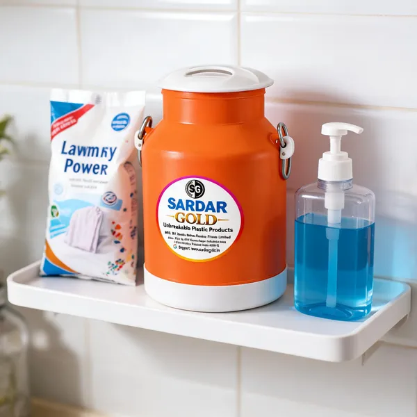 Orange_Plastic_Storage_Can_For_Household_Storage