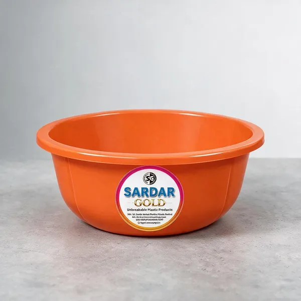 Orange_Plastic_Utility_Tub_For_Household_Use