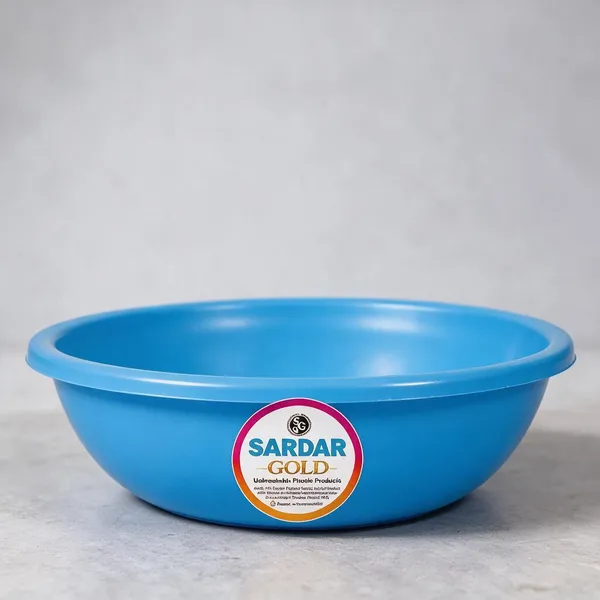 Blue_Plastic_Utility_Tub_For_Water_Storage_&_Serving