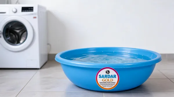 Blue_Plastic_Utility_Tub_For_Water_Storage_&_Serving