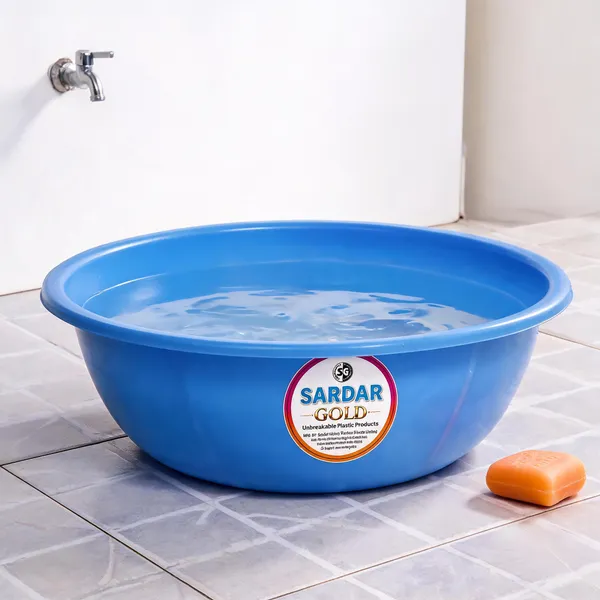 Blue_Plastic_Utility_Tub_For_Household_Use