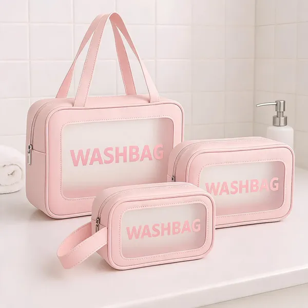 Pink_Pvc_Travel_Wash_Bag_Set_For_Women_Pack_Of_3