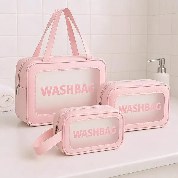 Pink_Pvc_Travel_Wash_Bag_Set_For_Women_Pack_Of_3
