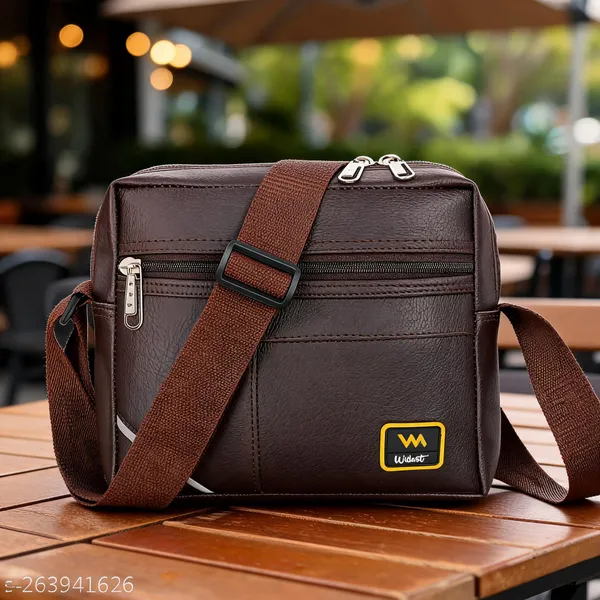 Brown_Synthetic_Leather_Crossbody_Sling_Bag_For_Men