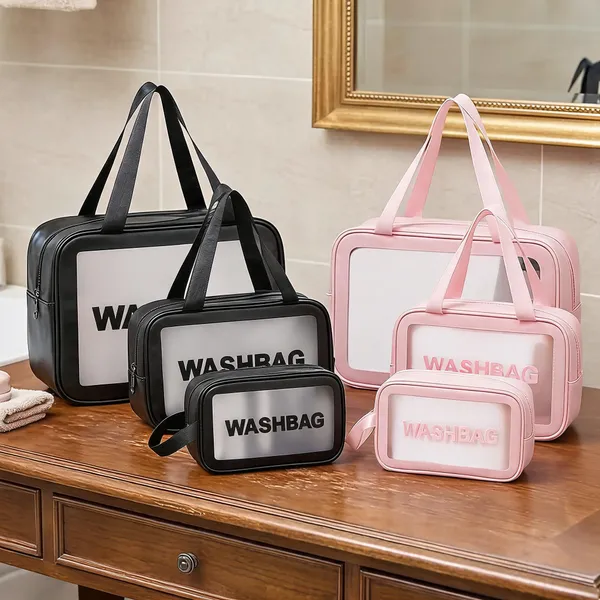 Black_And_Pink_Pvc_Transparent_Wash_Bag_Set_For_Travel_Pack_Of_6