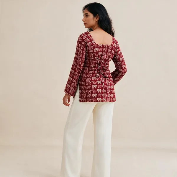 Eliie_Women_Printed_Straight_Kurta_(Maroon)